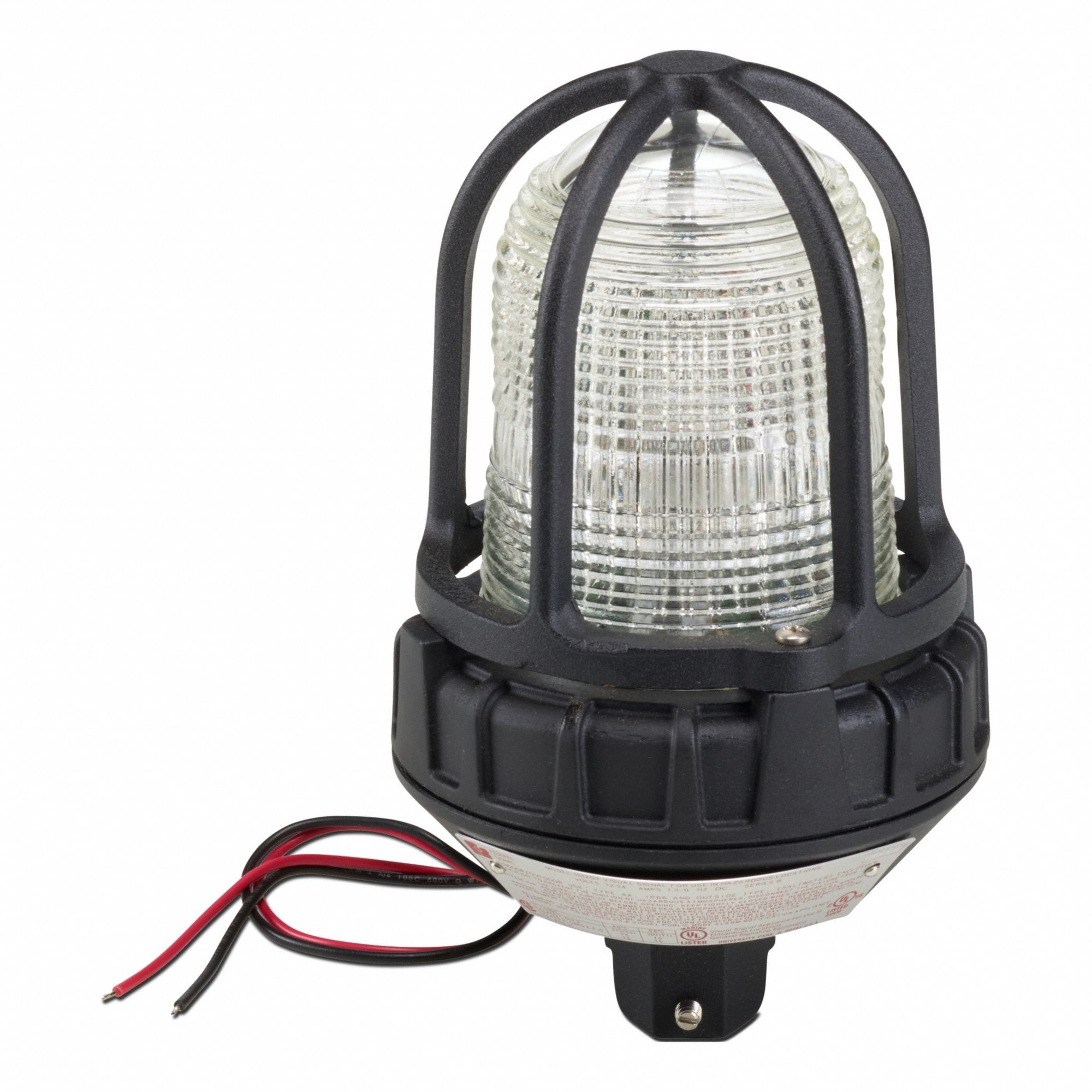 Strobe Light: 24V DC, Surface Mount Mounting, Pole Mount, 9 1/4 in Overall Dp, 0.6 A