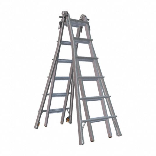 LITTLE GIANT, 6 Configurations, Aluminum, Combination Ladder - 824WE8 ...