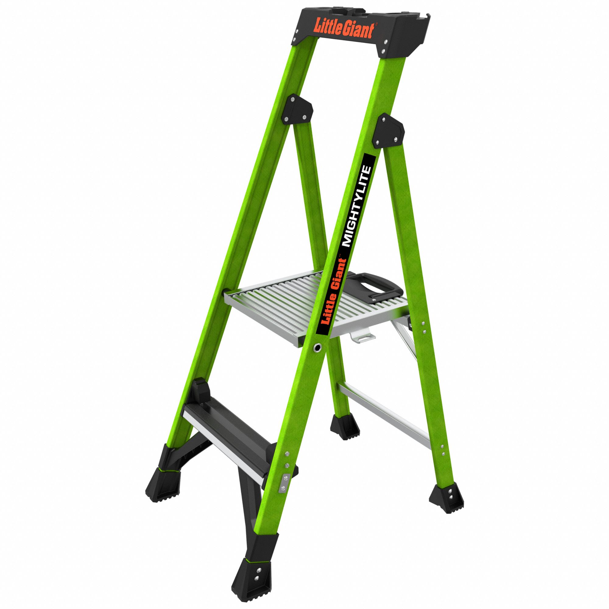 LITTLE GIANT, 4 ft Ladder Size, Fiberglass, Platform Stepladder 794JD815404001 Grainger