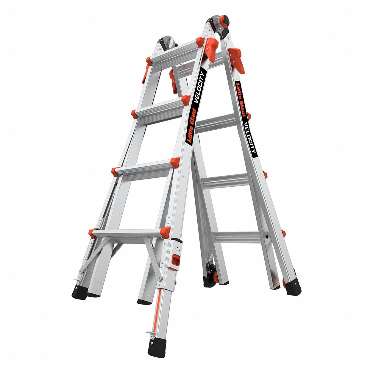 LITTLE GIANT, Aluminum Articulated LadderRatchet Levelers 803J20