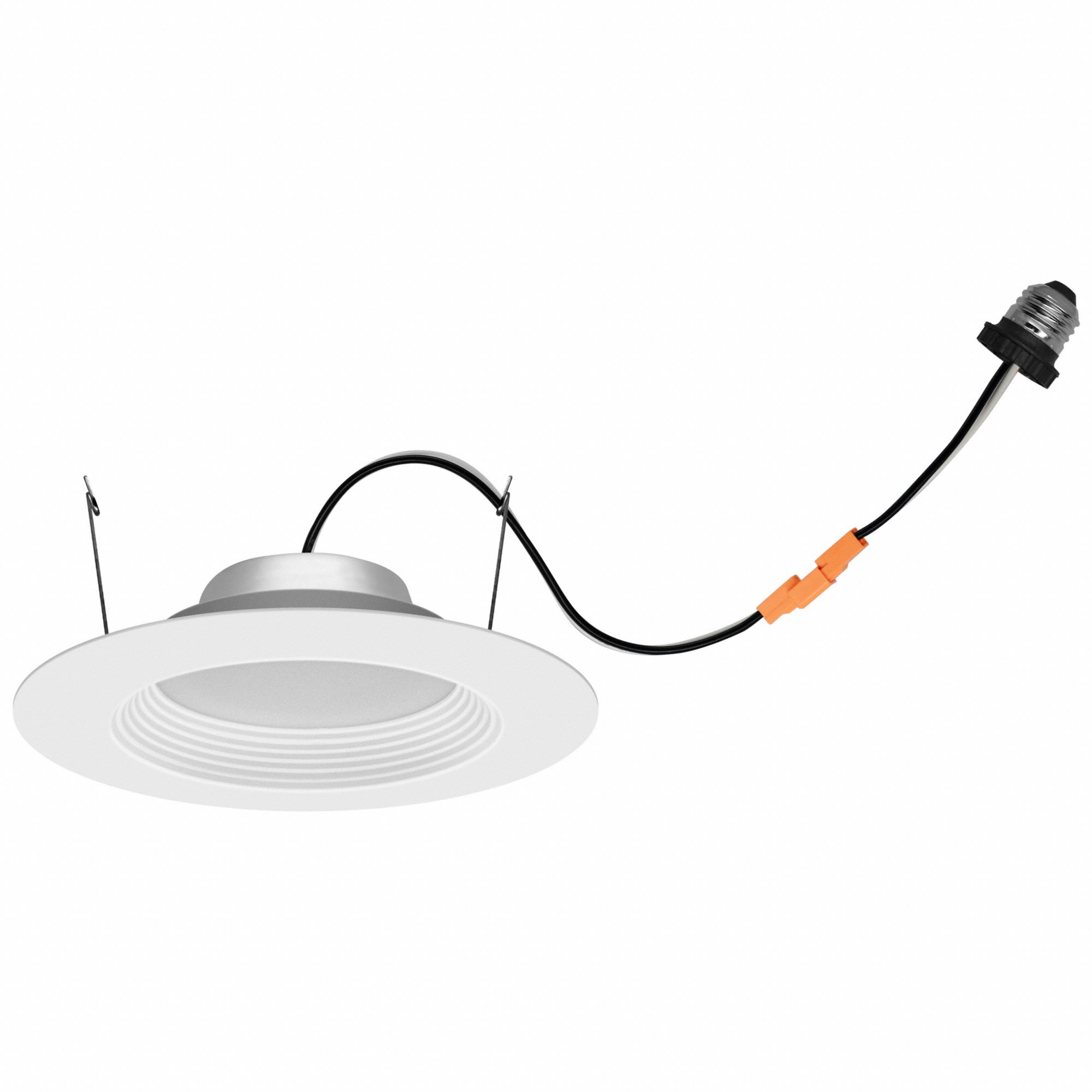 LED Retrofit Trim CEC: 5 in_6 in Dia, 1, 200 lm, 3000K, 14 W, 120V AC, 2 1/2 in Overall Ht, White