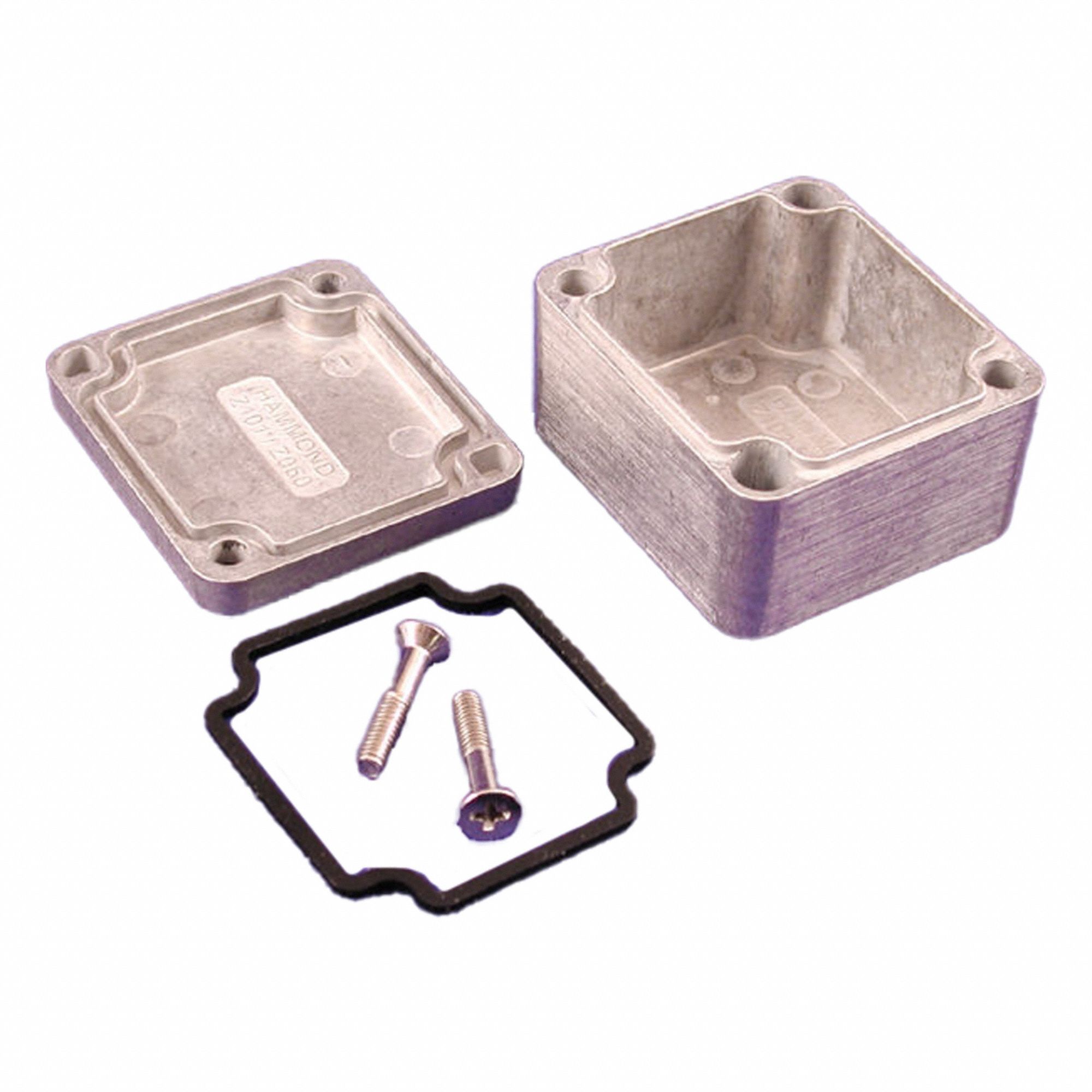 Enclosure: Die-Cast Aluminum, 1 in x 1 in x 1 in, NEMA 1/12/13/4/4X, Solid Cover, Screw On