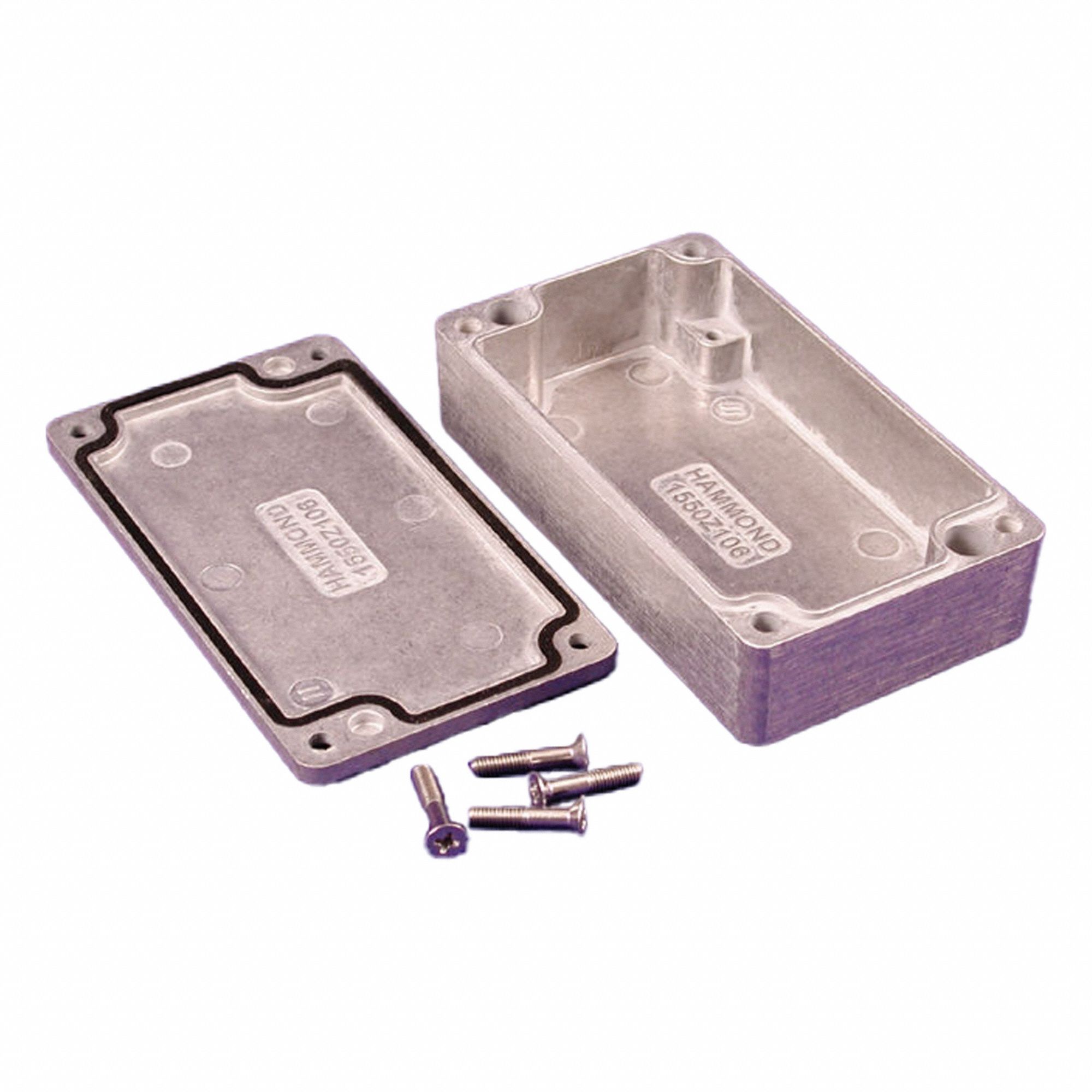 Enclosure: Die-Cast Aluminum, 4 in x 2 in x 1 in, NEMA 1/12/13/4/4X, Solid Cover, Screw On