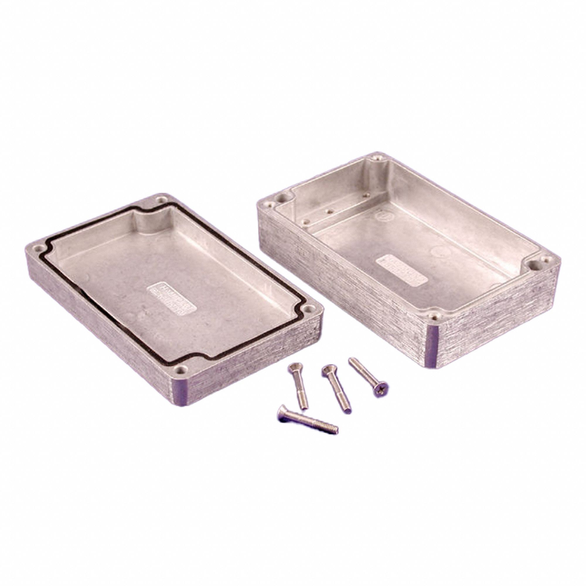 Enclosure: Die-Cast Aluminum, 4 in x 3 in x 2 in, NEMA 1/12/13/4/4X, Solid Cover, Screw On