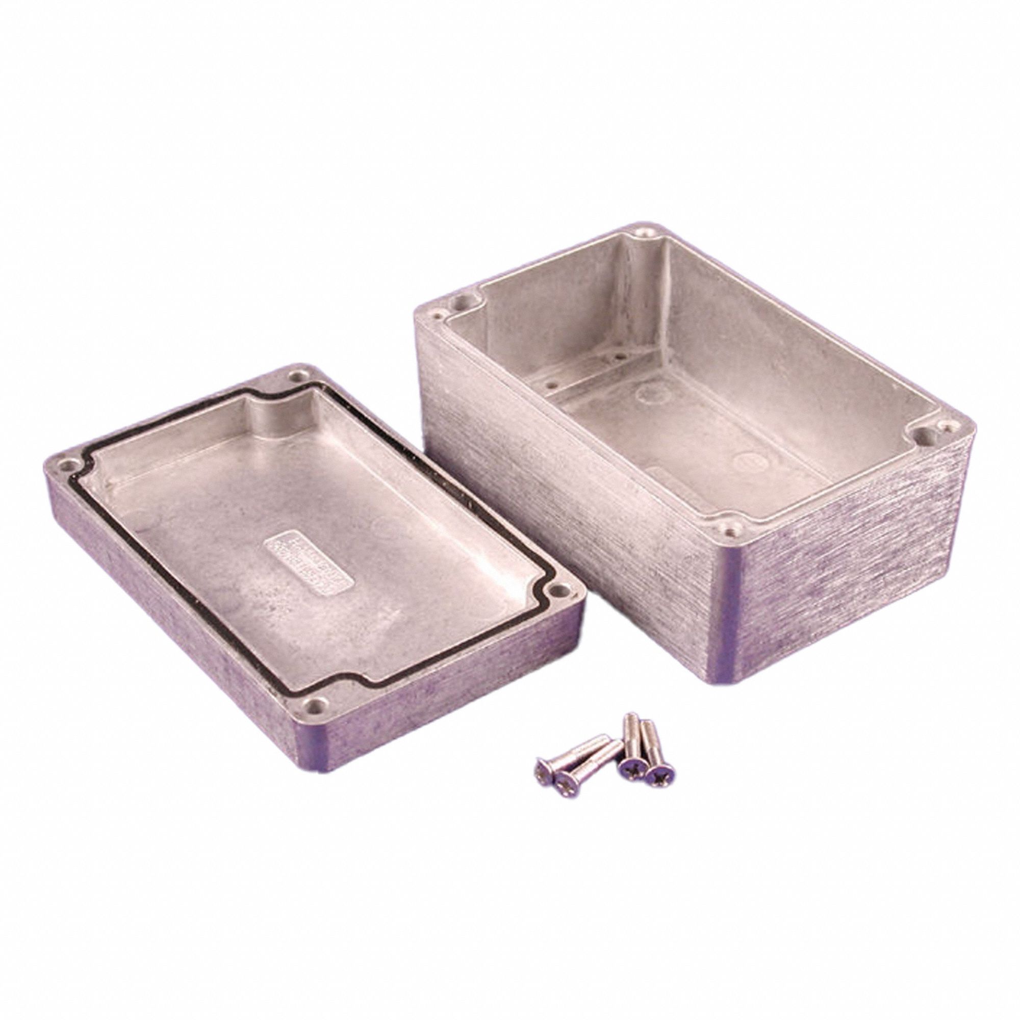 Enclosure: Die-Cast Aluminum, 4 in x 3 in x 2 in, NEMA 1/12/13/4/4X, Solid Cover, Screw On