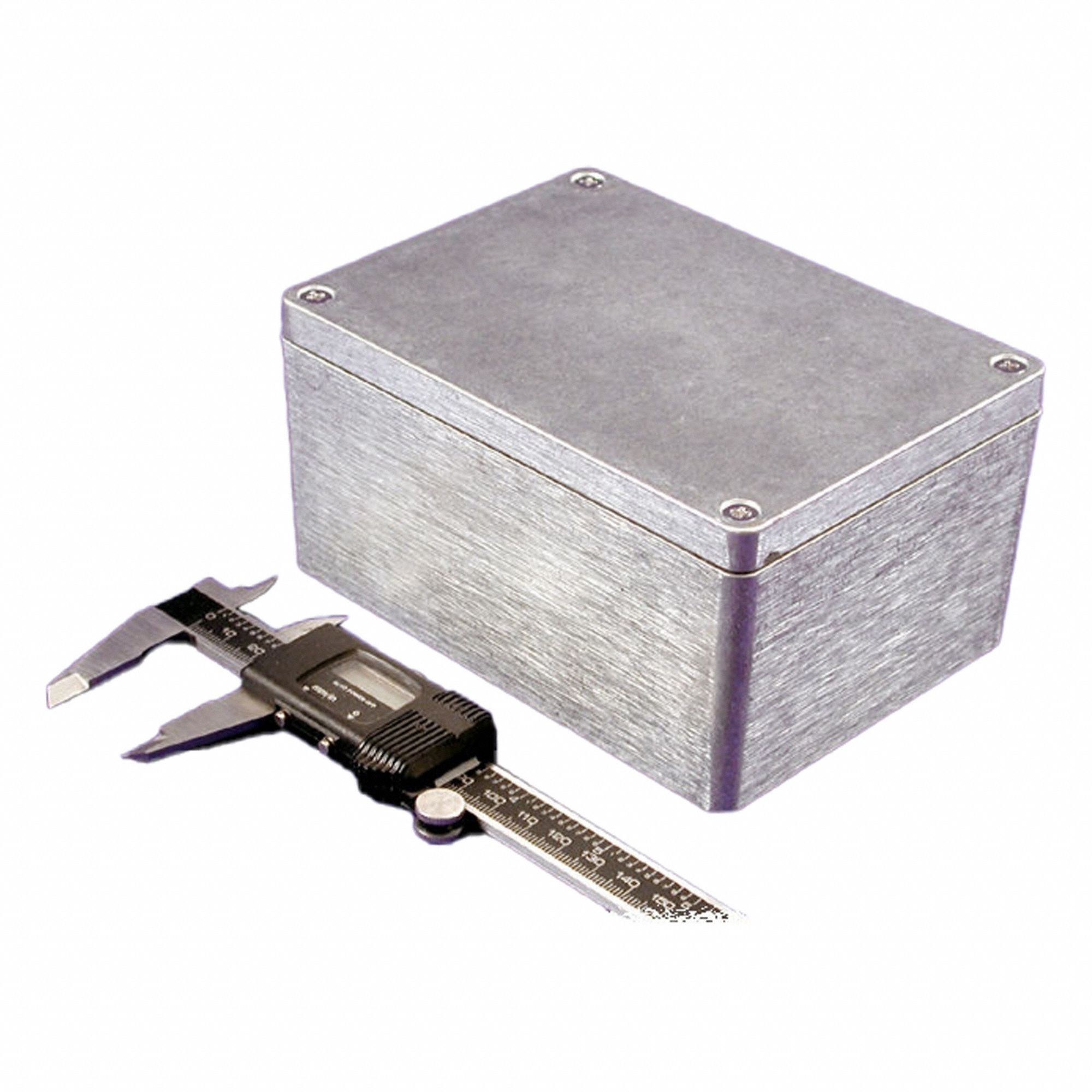 Enclosure: Die-Cast Aluminum, 5 in x 4 in x 3 in, NEMA 1/12/13/4/4X, Solid Cover, Screw On