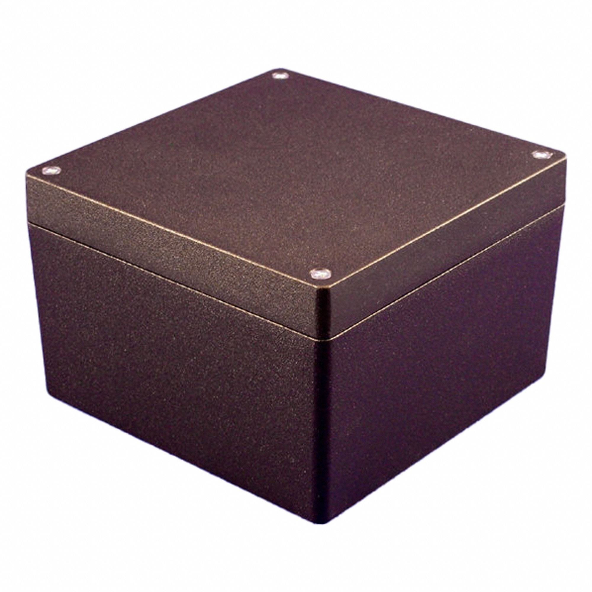 Enclosure: Die-Cast Aluminum, 6 in x 6 in x 4 in, NEMA 1/12/13/4/4X, Solid Cover, Screw On