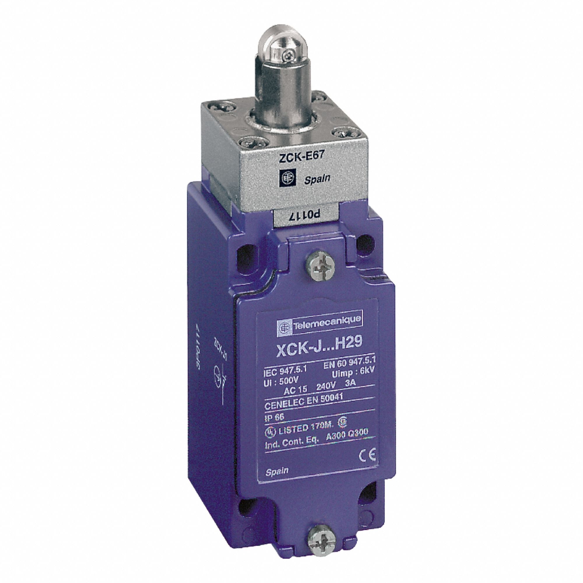 Limit Switch: Roller Plunger, Non-Metallic, XCKJ