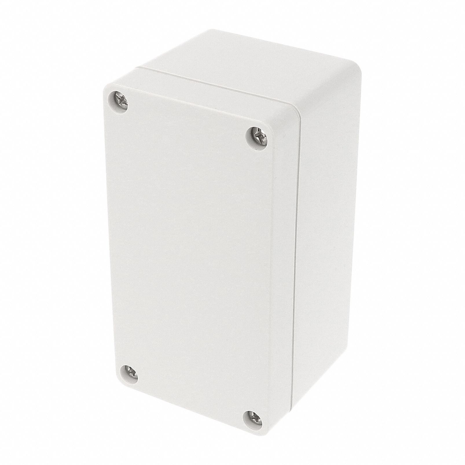 Enclosure: Polycarbonate, 4 in x 2 in x 2 in, NEMA 12/13/4/4X/6/6P, Screw On, Solid Cover