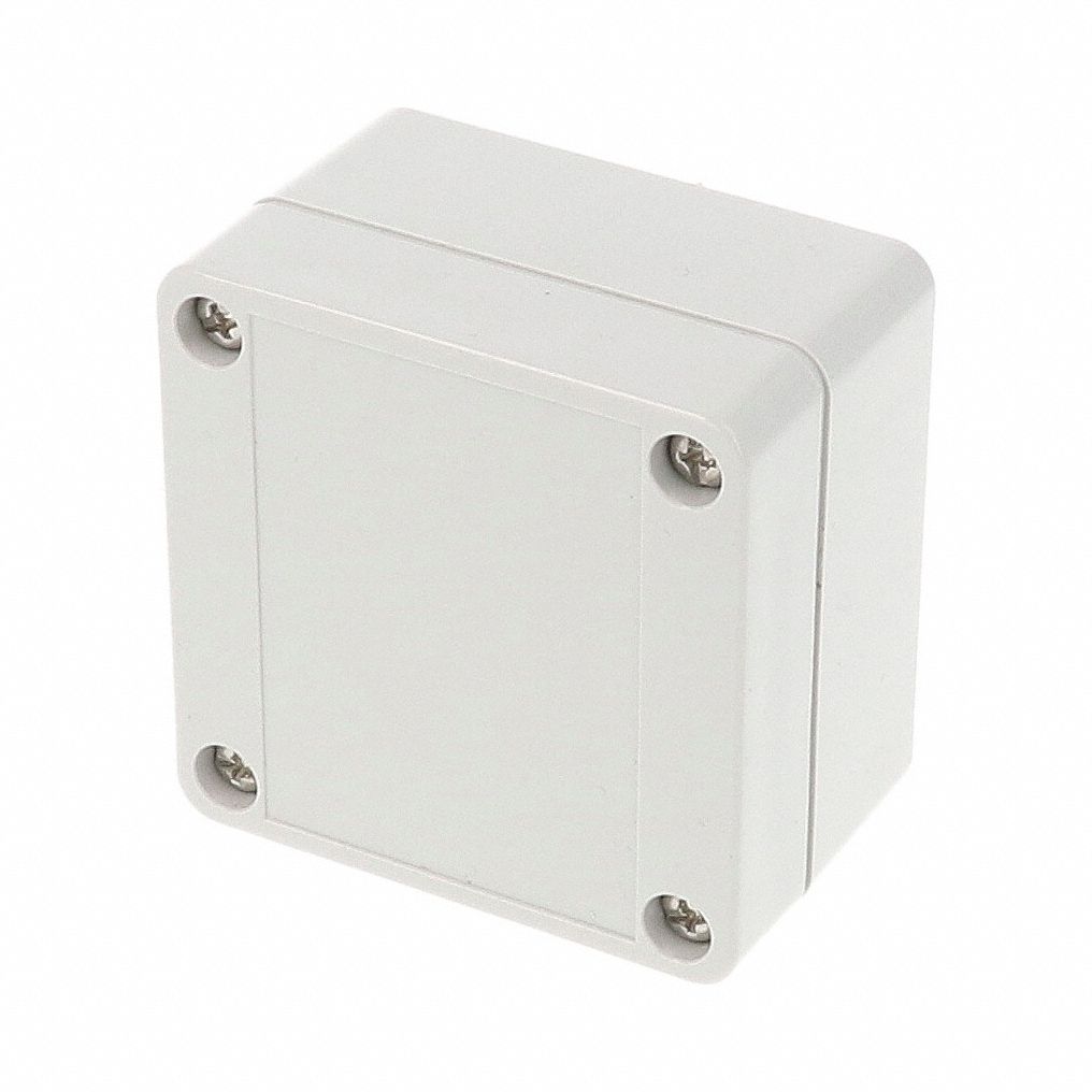 Electrical Enclosure: Polycarbonate, 40 mm x 65 mm x 65 mm, NEMA 12/13/4/4X/6/6P, Screw On