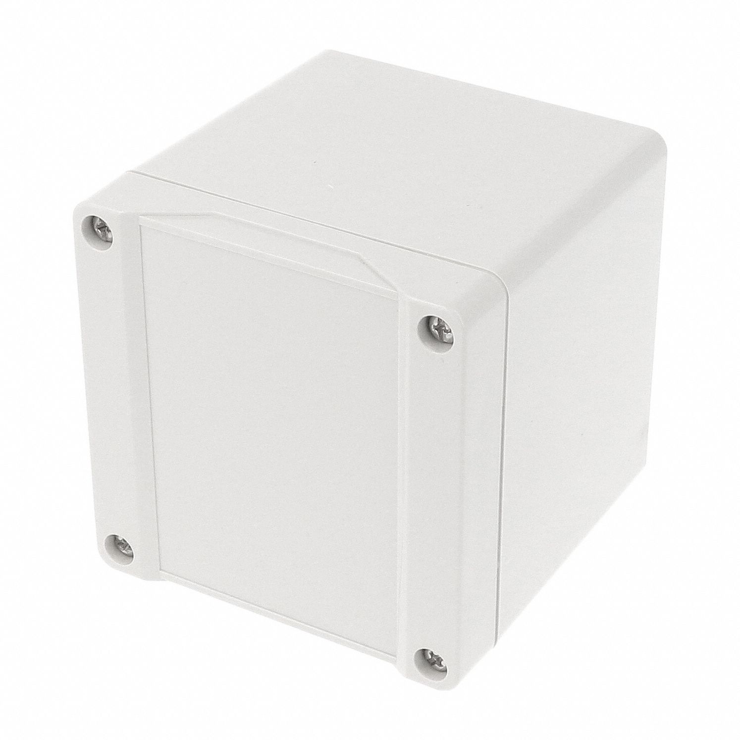 Enclosure: Polycarbonate, 3 in x 3 in x 4 in, NEMA 12/13/4/4X/6/6P, Screw On, Solid Cover