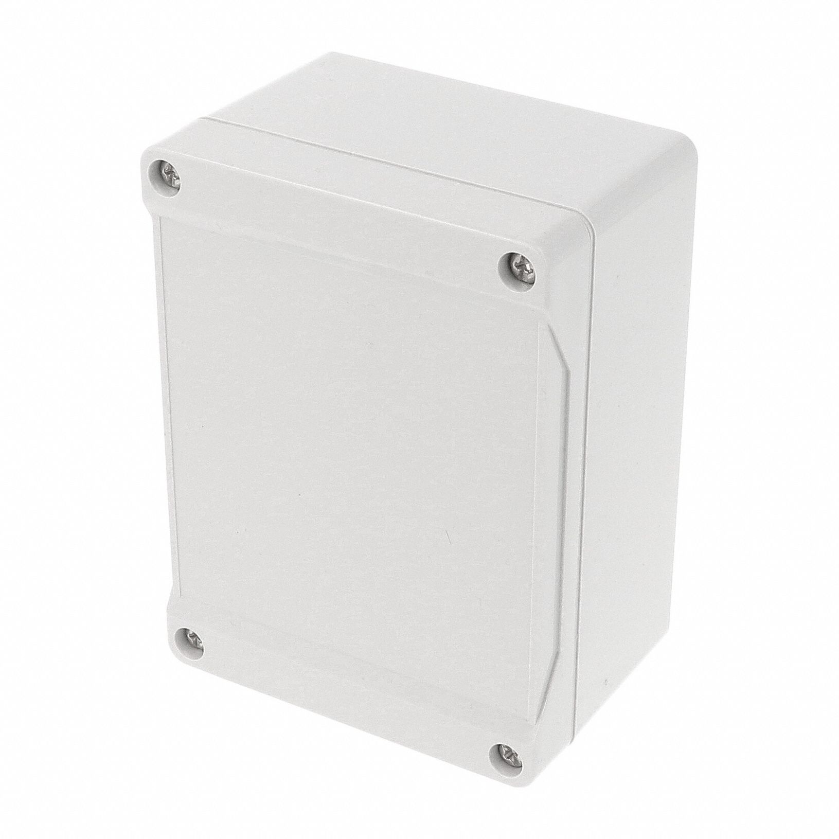 Enclosure: Polycarbonate, 4 in x 3 in x 2 in, NEMA 12/13/4/4X/6/6P, Screw On, Solid Cover