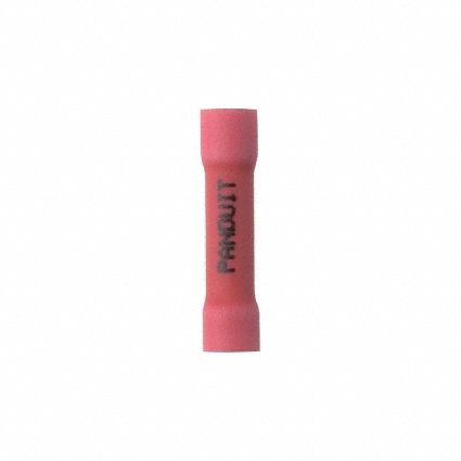 PANDUIT Butt Splice Connector: Red, Vinyl, For Wire Size 22 AWG – 18 AWG, 600 V, Pack Qty 25 (MPN ESV18BX-Q). Key specifications — Brand: PANDUIT.