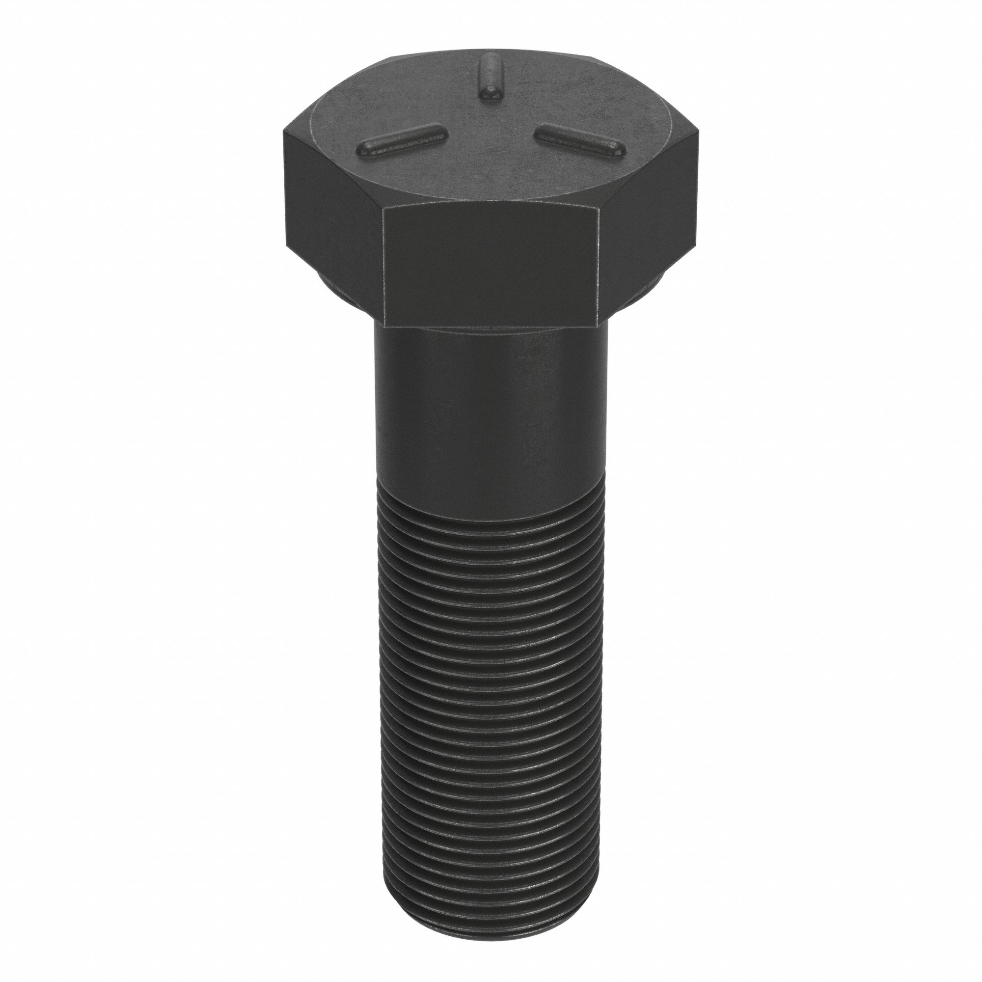 Hex Head Cap Screw: Steel, Grade 5, Black Oxide, 1"-14, Fine, 2 3/4 in lg, Globally Sourced, 5 PK