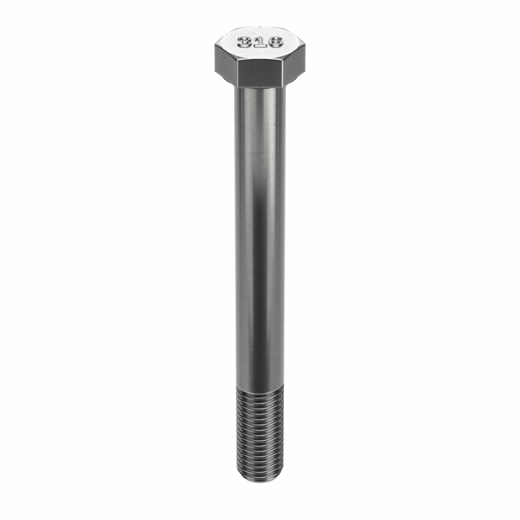 HEX HEAD CAP SCREW, STAINLESS STEEL, A4, PLAIN FINISH, ⅝"-11, COARSE, 6½ IN L, 5 PK