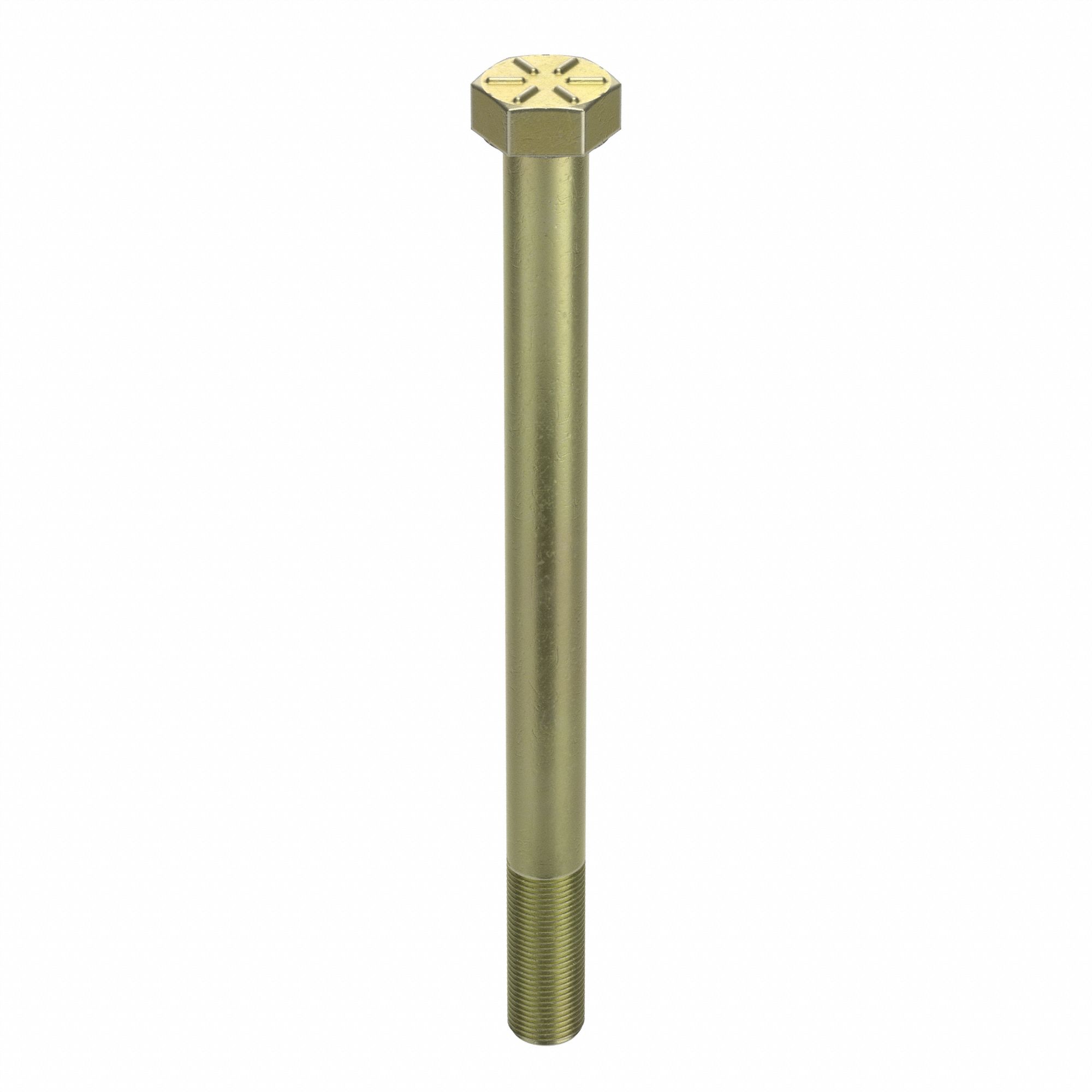 Hex Head Cap Screw: Steel, Grade 8, Zinc Yellow, 3/4"-16, Fine, 10 in lg, Globally Sourced, Inch