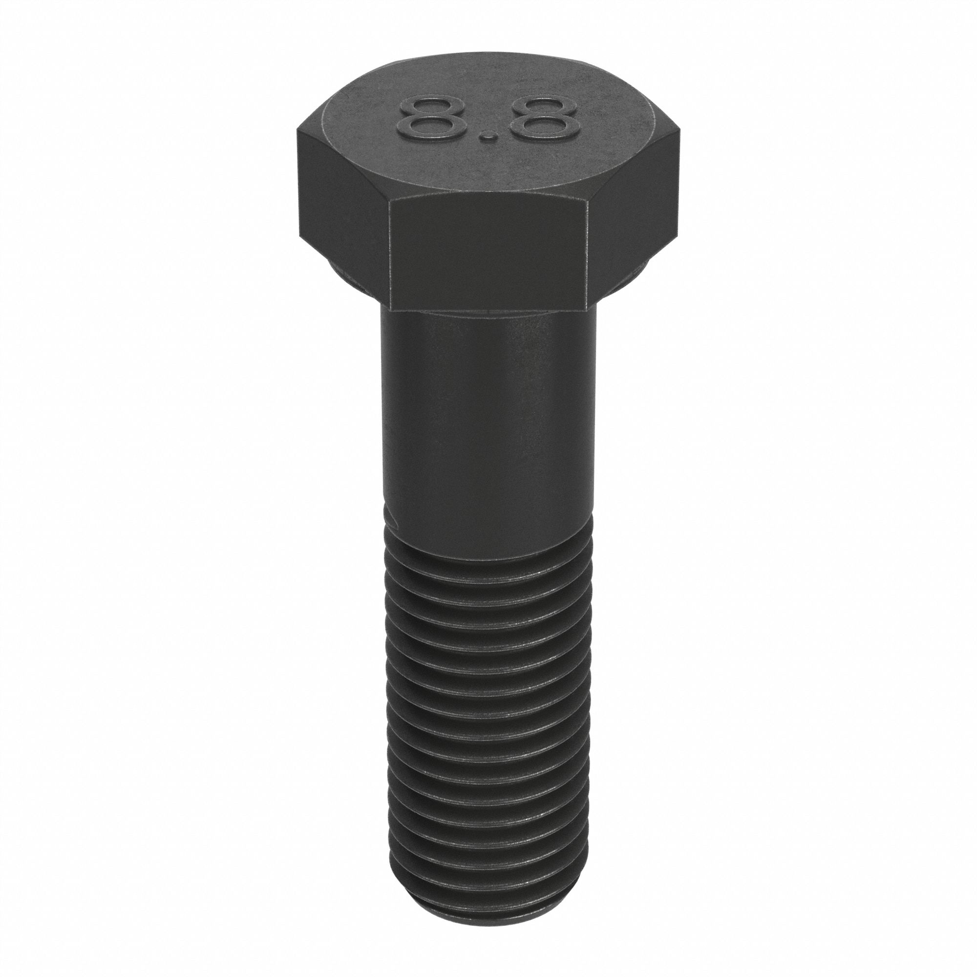 HEX HEAD CAP SCREW, STEEL, CLASS 8.8, BLACK OXIDE, M20-2.50, COARSE, 75MM L, METRIC, 10 PK