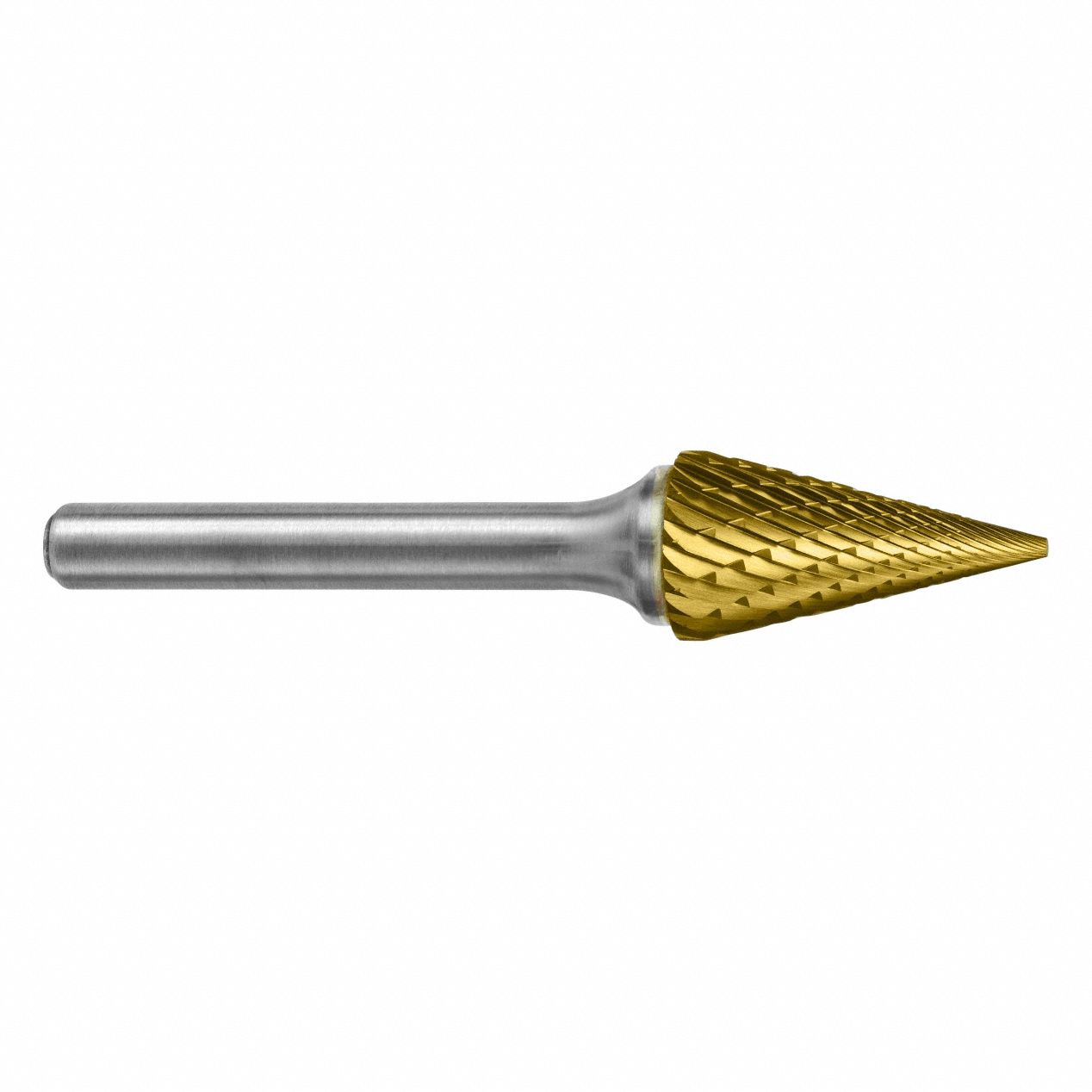 Carbide Bur: Pointed-End Cone, SM-43, Double Cut, 1/8" x 5/8" Head, 1/8" Shank