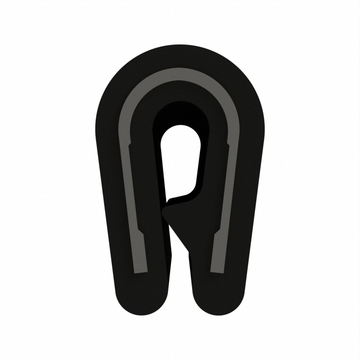 Edge Trim: Single Gripping Finger, 10 ft Overall Lg, PVC Outer, 3/8 in Leg Lg