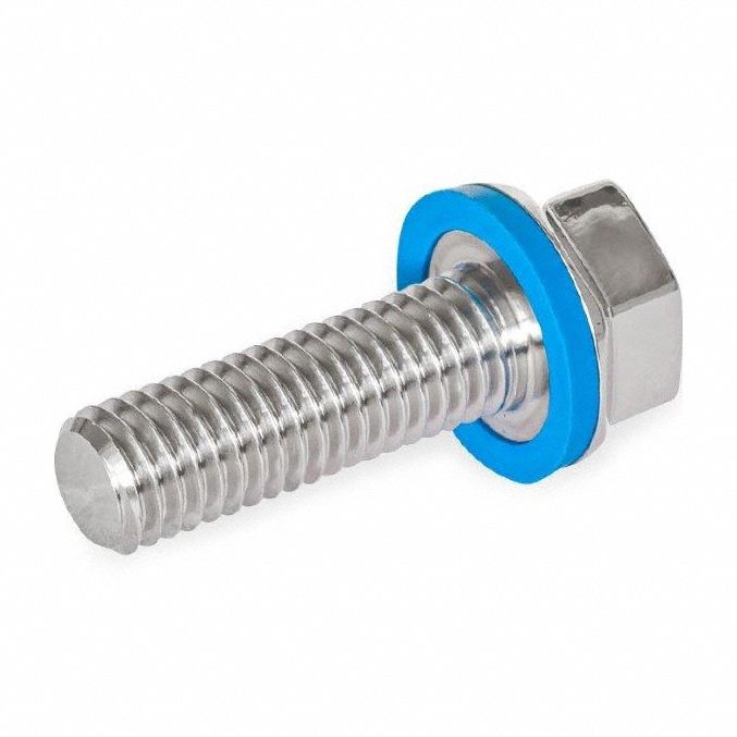 Hygienic Hex Head Screws: Stainless Steel, Fully Threaded, M10, 20 mm Fastener Lg, Grade 316L