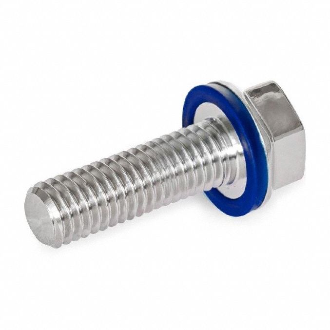 Hygienic Hex Head Screws: Stainless Steel, Fully Threaded, M10, 20 mm Fastener Lg, Grade 316L