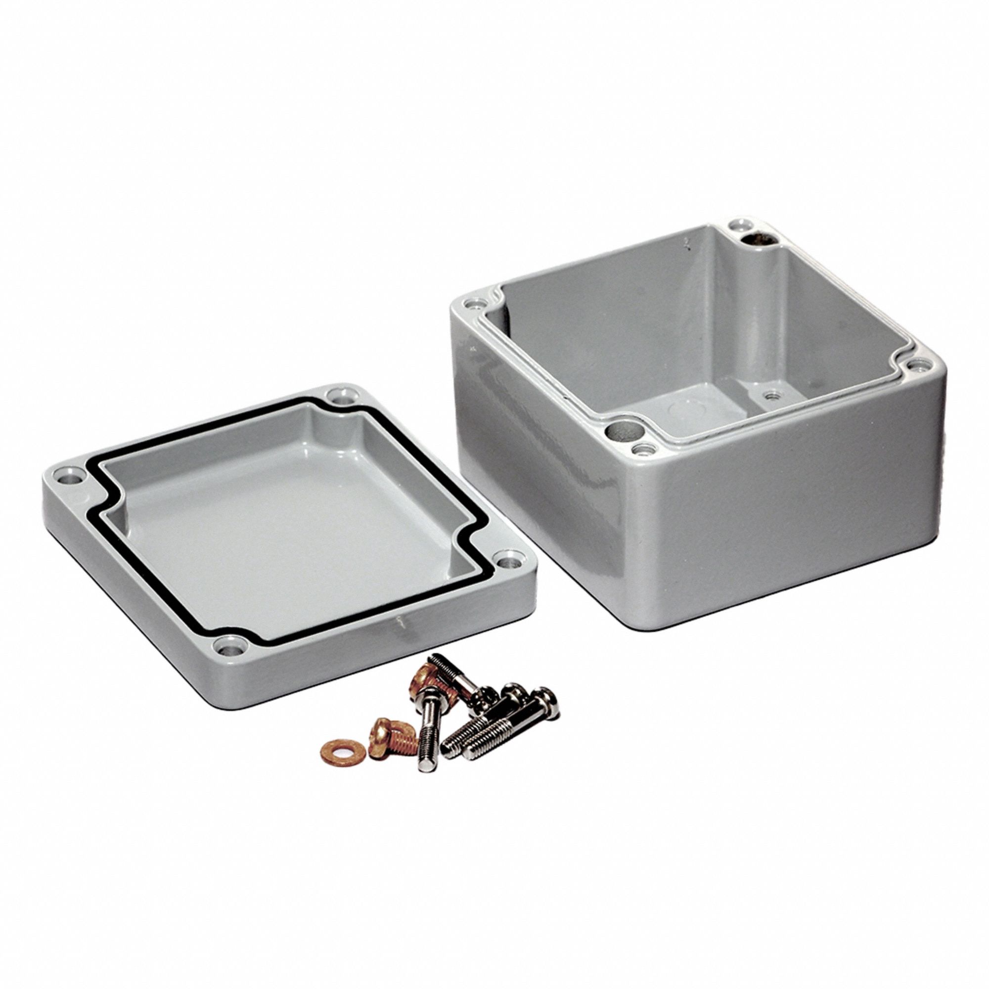 Enclosure: Die-Cast Aluminum, 2 in x 3 in x 2 in, NEMA 12/13/4/4X/6/6P, Screw On