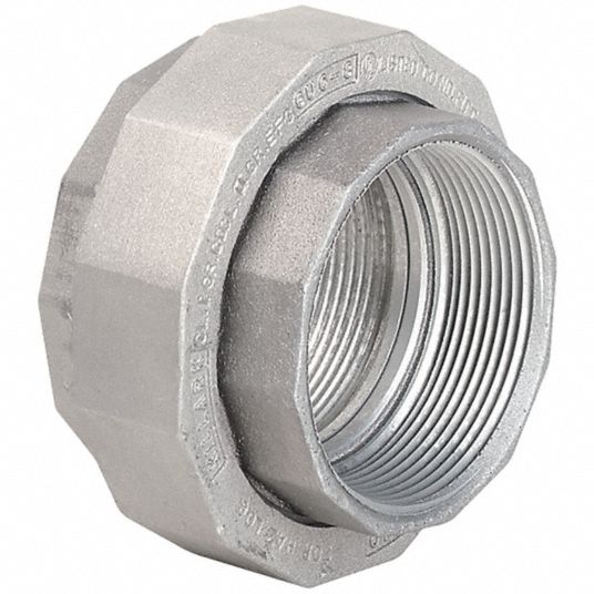 Aluminum, 2 in Trade Size, Straight Union - Conduit to Conduit - 2NA45 ...
