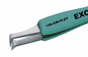 Tweezers: Carbon Steel, Round, Bent Tip