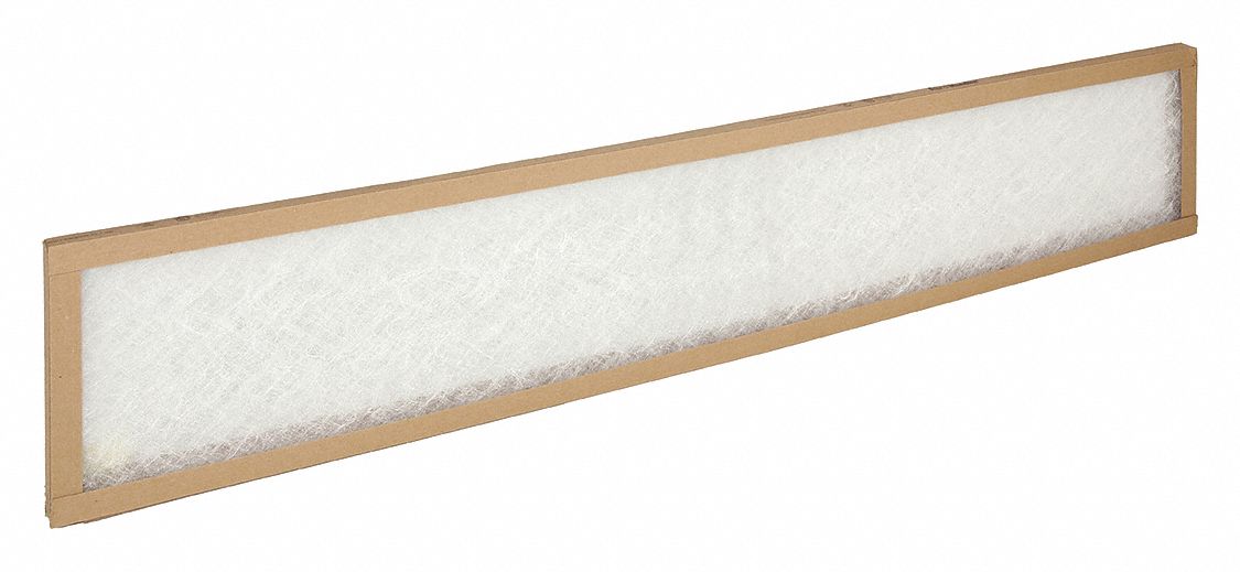 Non-Pleated Air Filter: 9 in x 31 in x 1 in, MERV 1, Fiberglass
