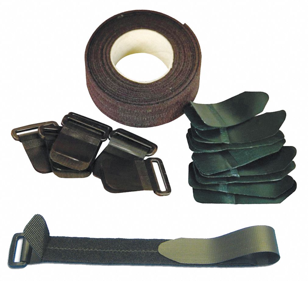 VELCRO BRAND HOOK AND LOOP STRAP KIT,1IN,BLACK - Hook and Loop Fasteners -  WWG15A793