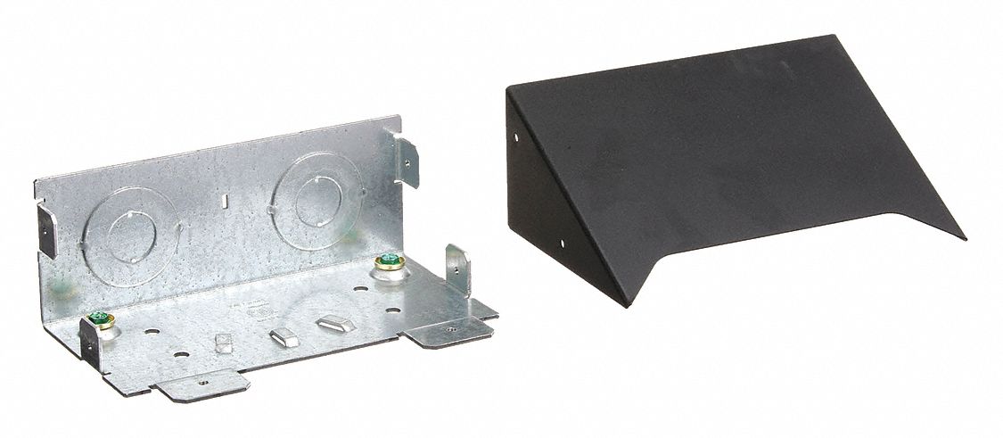 Entrance End: OFR, 7 in Wd, 1/2 in Ht, Steel, Black