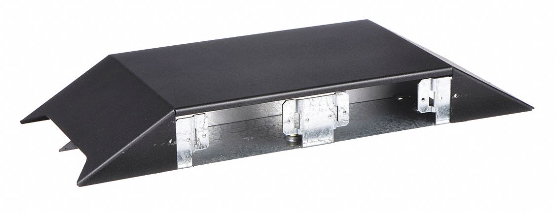 Device Box: OFR, Steel, Black, 4 Gangs