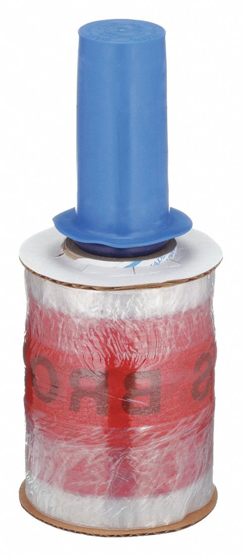 FILM ÉTIRABLE, 80 GAL, LONGUEUR HORS TOUT 500 PI, LARGEUR HORS TOUT 5 PO, NOIR, ROUGE