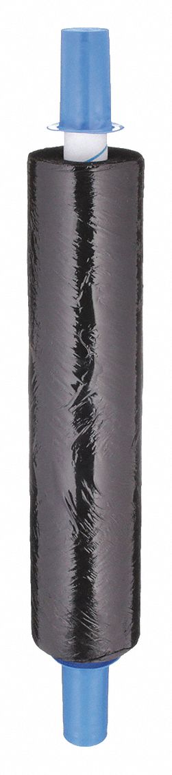 Stretch Wrap: 80 ga Gauge, 20 in Overall Wd, 1, 000 ft Overall Lg, Black
