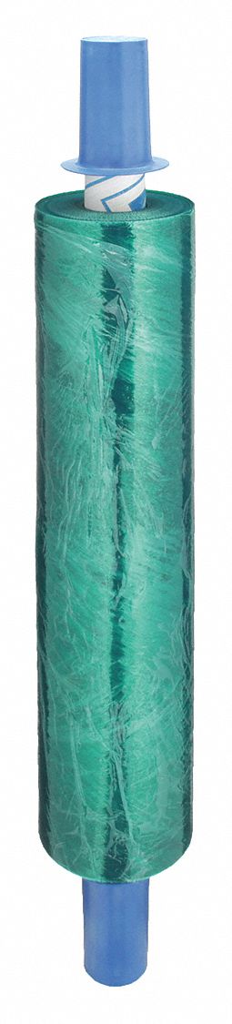 STRETCH WRAP, 120 GA, 20 IN OVERALL W, 800 FT OVERALL L, LIGHT GREEN