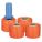 STRETCH WRAP, 80 GA, 3 IN OVERALL W, 1,000 FT OVERALL L, ORANGE, 4 PK