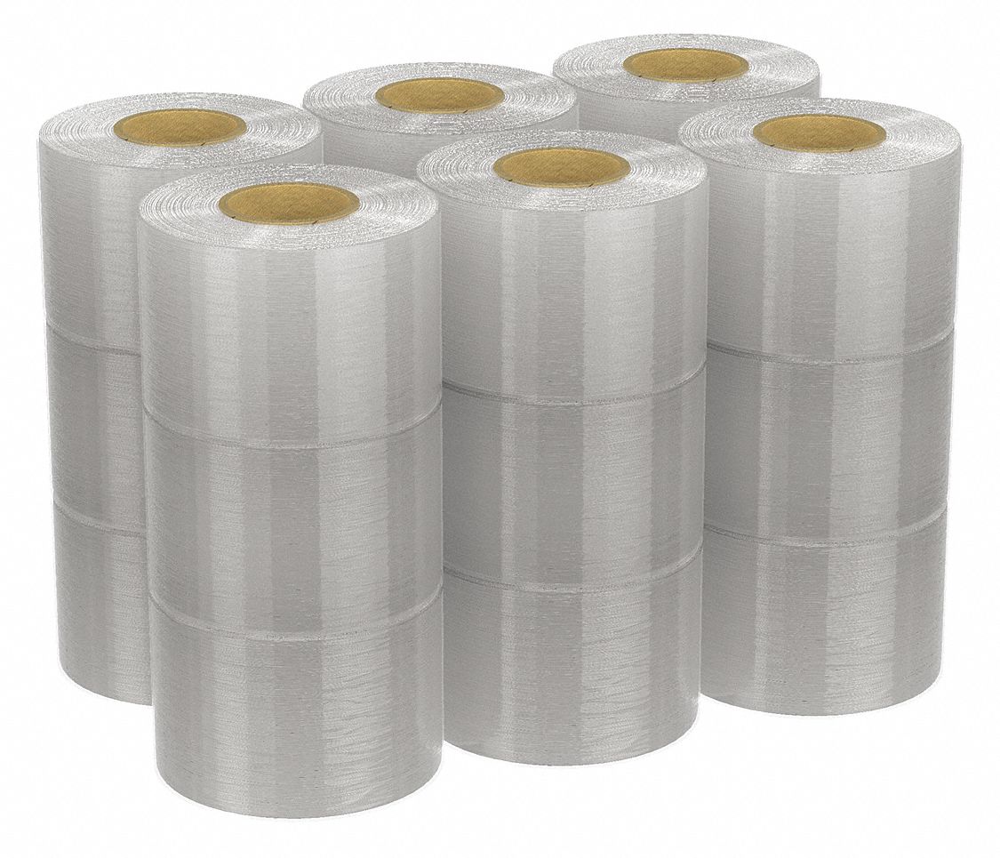 GOODWRAPPERS, 90 ga Gauge, 3 in Overall Wd, Stretch Wrap 15A902