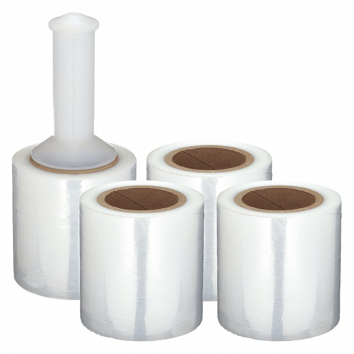 STRETCH WRAP, 120 GA, 3 IN OVERALL W, 700 FT OVERALL L, CLEAR, 4 PK