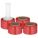 STRETCH WRAP, 80 GA, 3 IN OVERALL W, 1,000 FT OVERALL L, RED, 4 PK