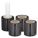STRETCH WRAP, 80 GA, 5 IN OVERALL W, 1,000 FT OVERALL L, BLACK, 4 PK