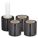 STRETCH WRAP, 80 GA, 3 IN OVERALL W, 1,000 FT OVERALL L, BLACK, 4 PK