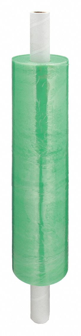 STRETCH WRAP, 60 GA, 20 IN OVERALL W, 1,000 FT OVERALL L, LIGHT GREEN