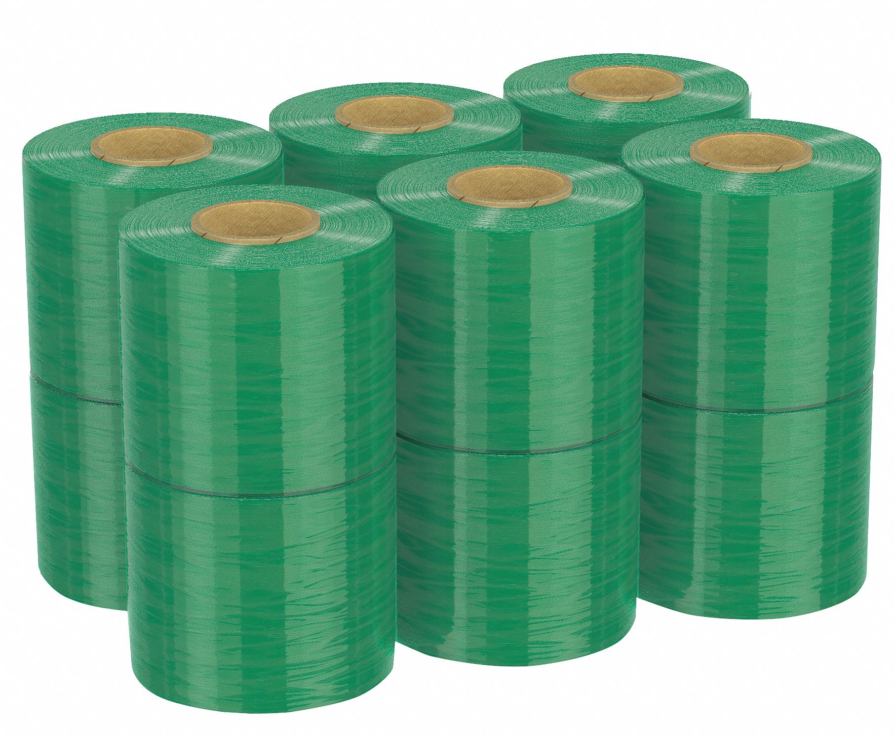 STRETCH WRAP, 80 GA, 5 IN OVERALL W, 1,000 FT OVERALL L, GREEN, 12 PK