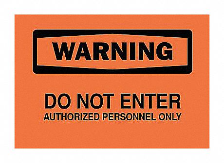 SIGN WARNING 7X10