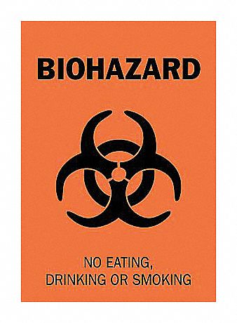 SIGN BIOHAZARD 14X10