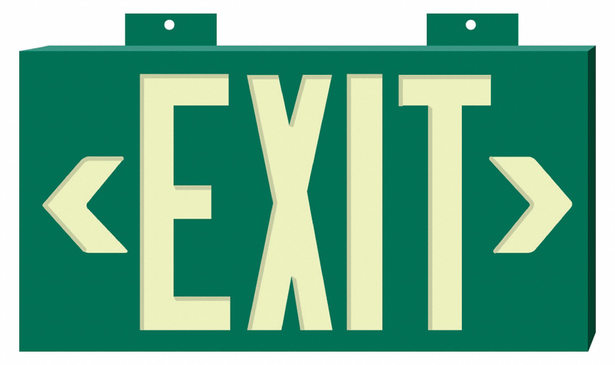 BRADY GREEN WALL MOUNTED EXIT SIGN - 24267 - BDY90887B | 90887B ...