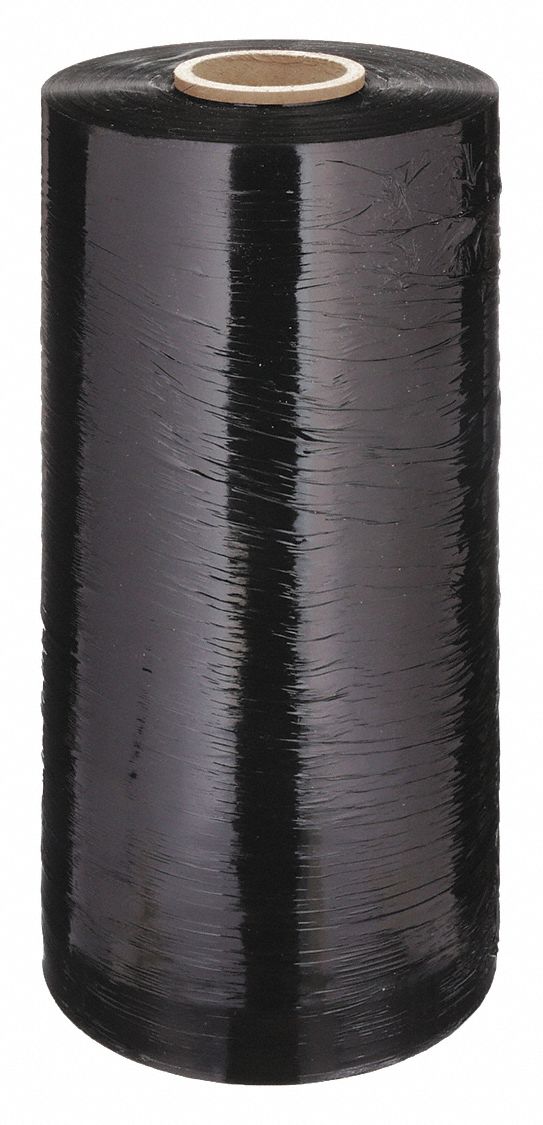 STRETCH WRAP, 80 GA, 20 IN OVERALL W, 5,000 FT OVERALL L, BLACK