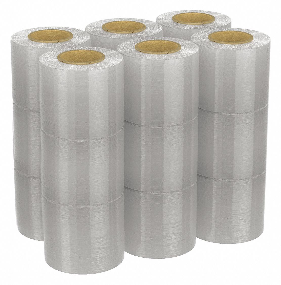 STRETCH WRAP, 120 GA, 3 IN OVERALL W, 600 FT OVERALL L, CLEAR, 18 PK