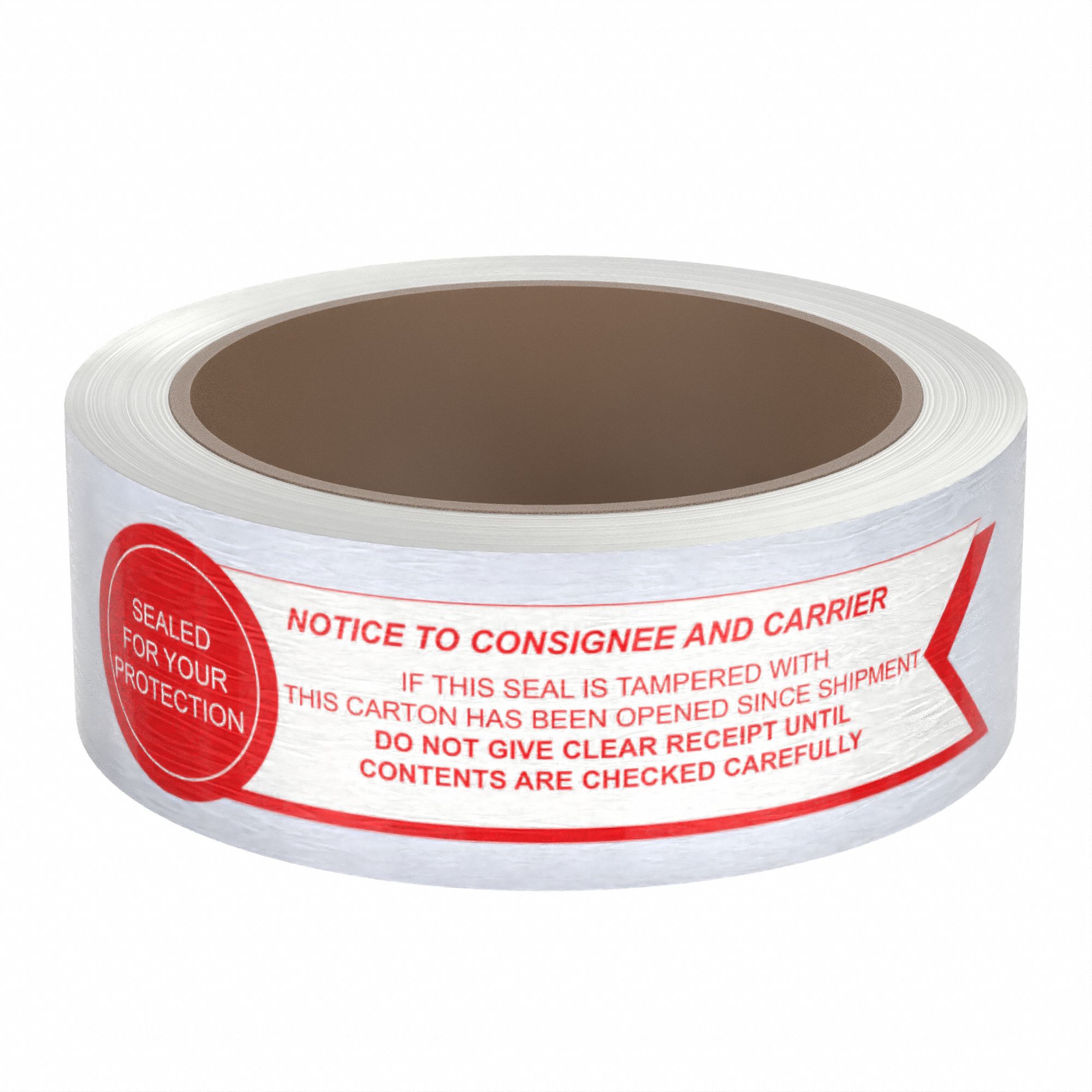 Tamper Evident Tape: 1.9 mil Tape Thick, White, 27 lb/in Tape Tensile Strength