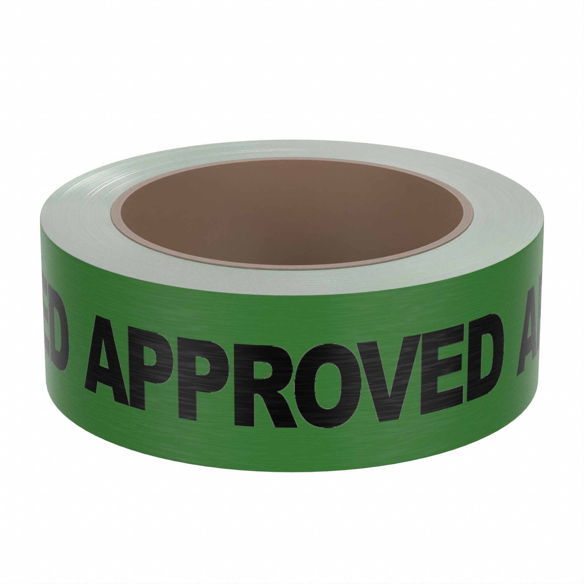 PACKAGING TAPE WITH MESSAGE, 1.9 MIL THICK, 2 IN X 55 YD, 50.8 MM X 50.29 M, GREEN, APPROVED